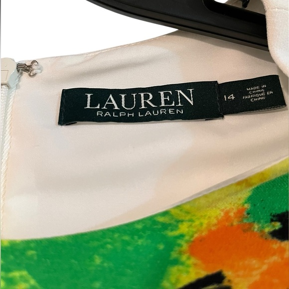 Lauren Women's Ralph Lauren White Floral Print Sleeveless Dress - Picture 6 of 9